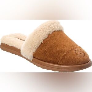 Tory Burch Suede & Shearling Slipper